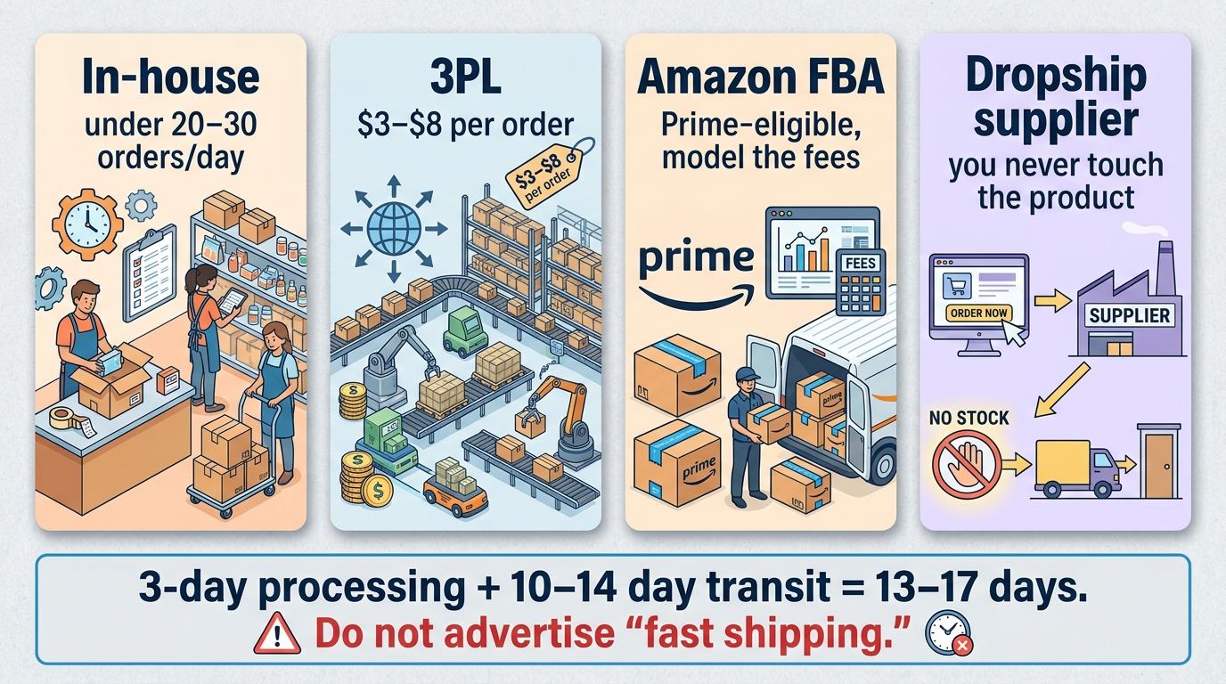 Fulfillment options and shipping strategy that will not get you fined.