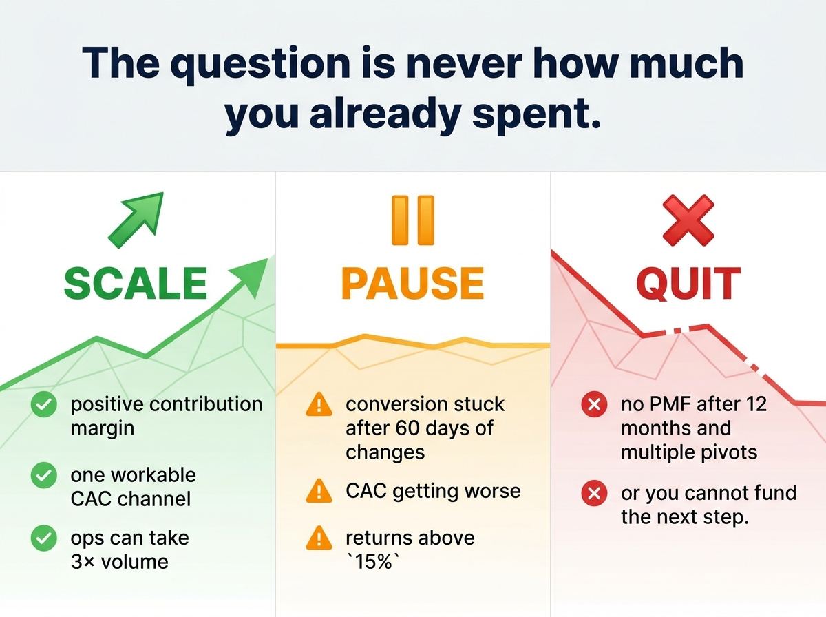 When to scale, when to pause, and when to quit.