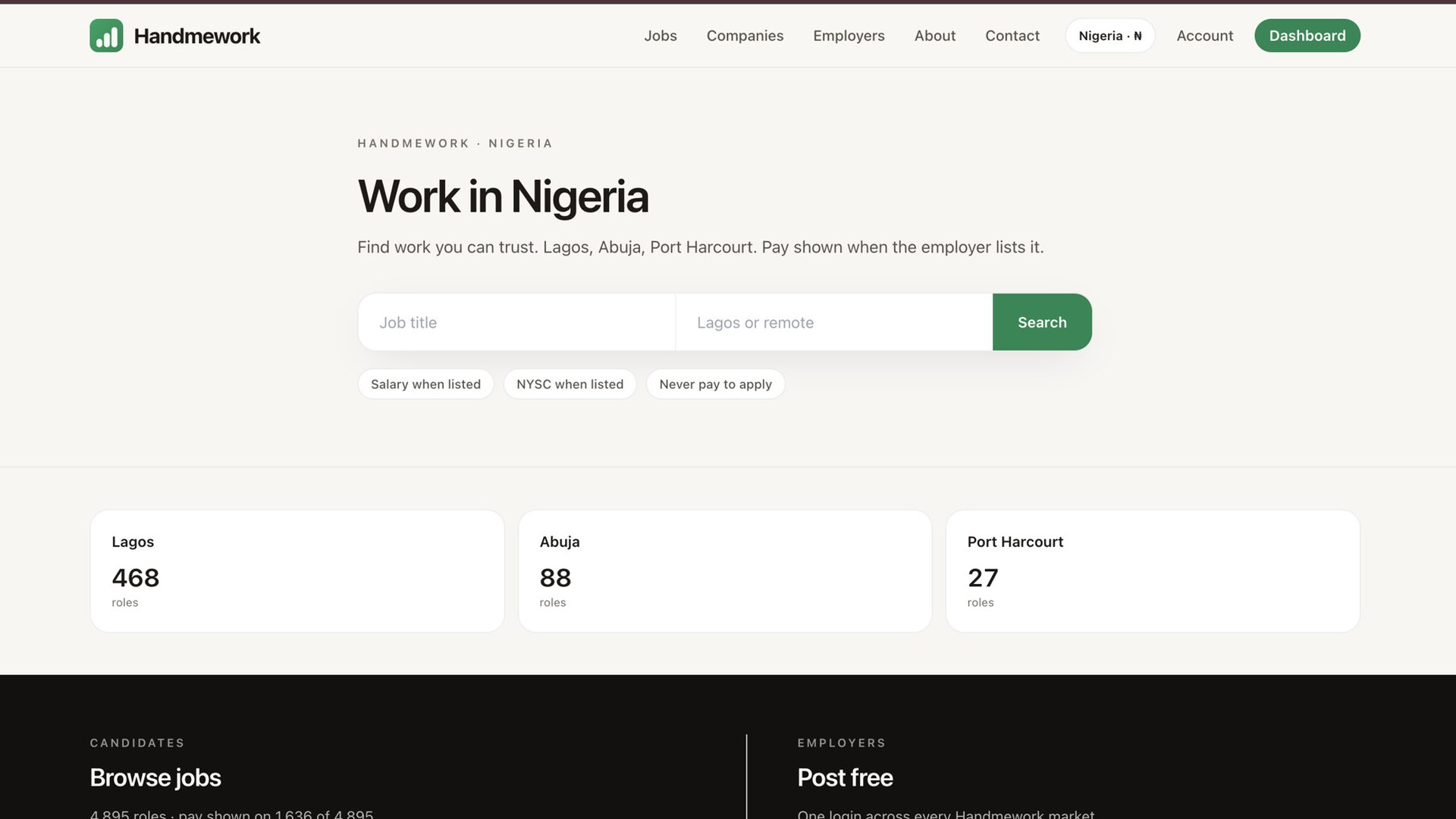 Handmework live jobs site
